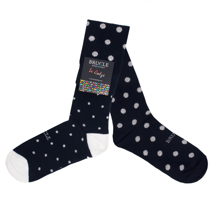 Warm socks, mismatched dotted pattern
