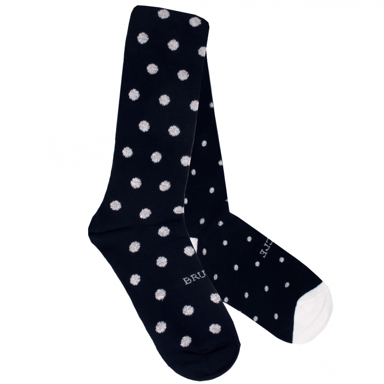 Warm socks, mismatched dotted pattern