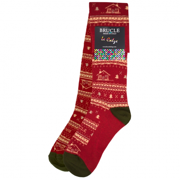 Warm socks, mismatched Christmas pattern