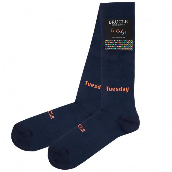 Set of socks, 7 solid colors with days of the week