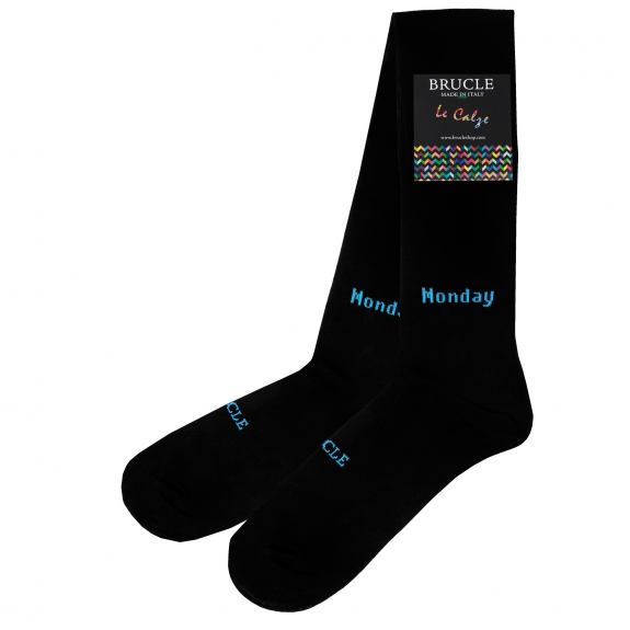 Set of socks, 7 solid colors with days of the week