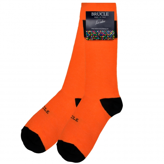 Warm socks, fluo orange