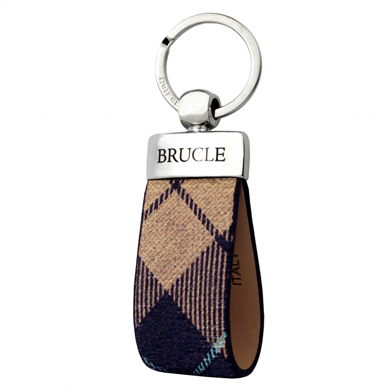 Llavero artesanal tartán beige