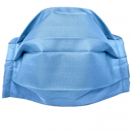 Masque filtrant bleu en soie, réutilisables