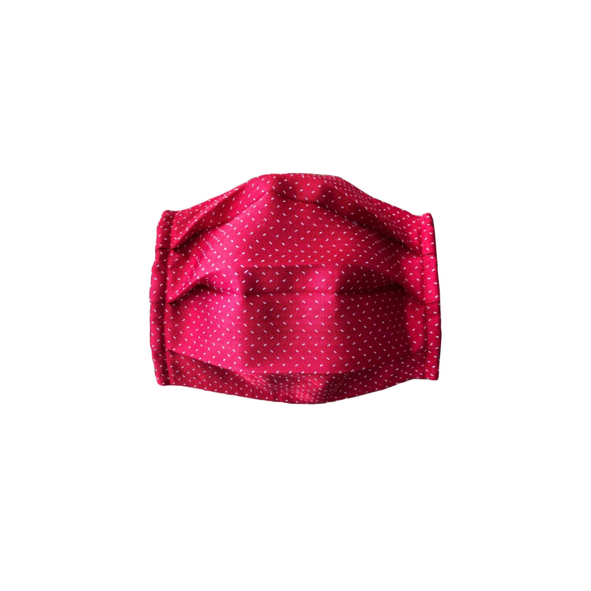 Wiederverwendbare stoffmaske seiden, rot punkte design