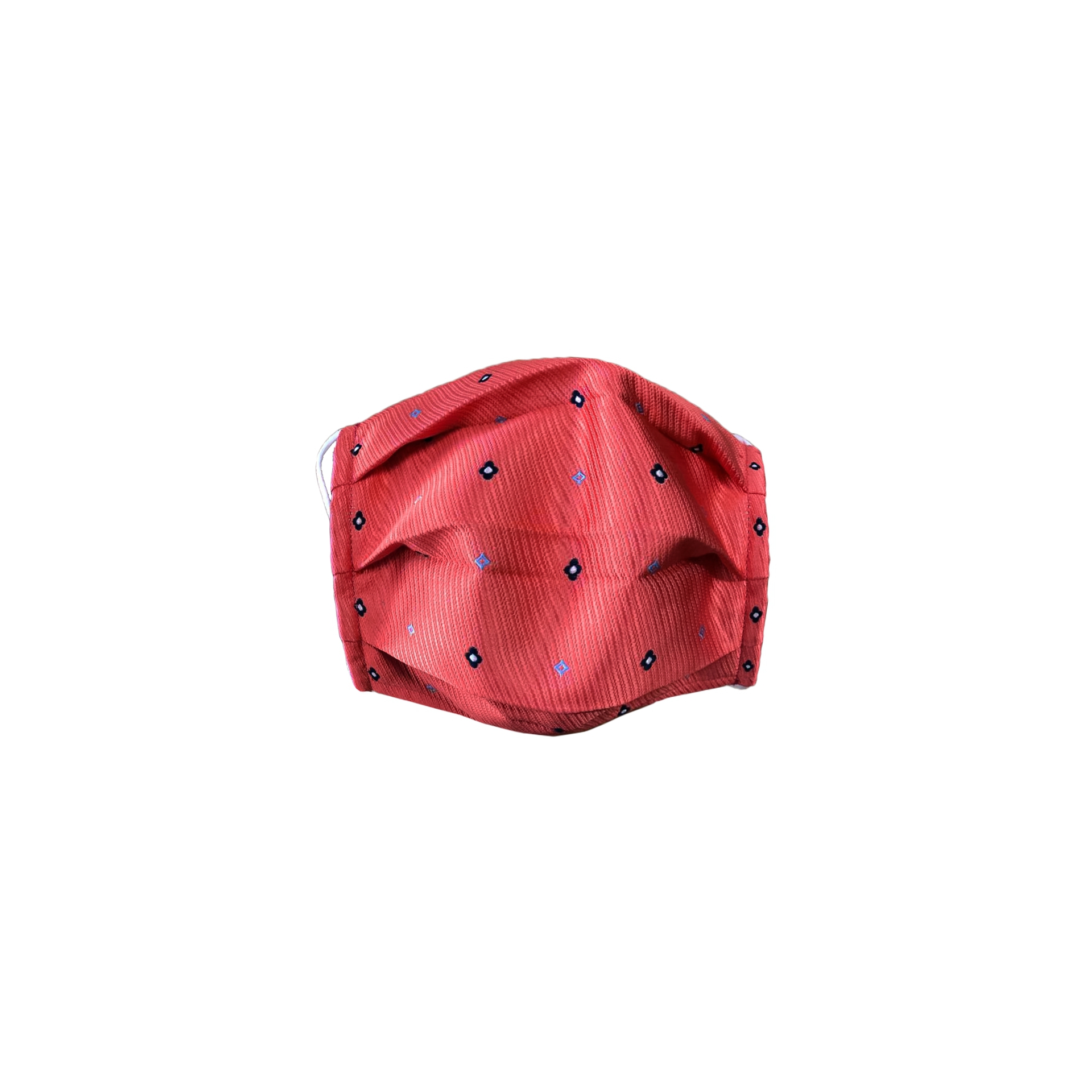 StyleMask Mascherina facciale filtrante in seta rosso corallo monogram