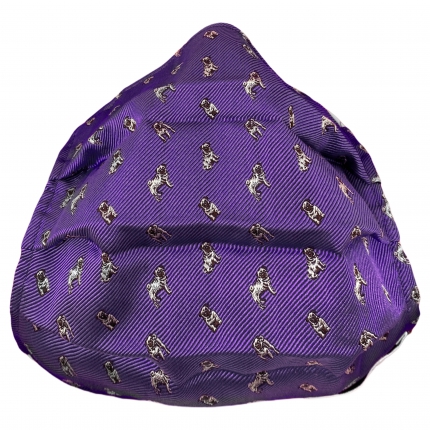 Fashion protective fabric mask, silk,purple Pug