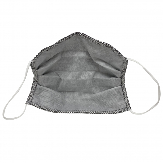 Masque filtrant gris clair jacquard en soie, réutilisables