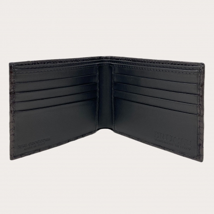 Genuine crocodile wallet, black