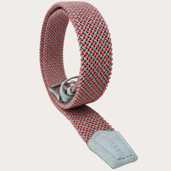 Brucle braided tubular belt pink grey nickel free