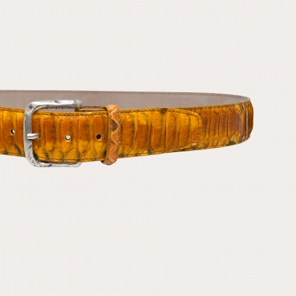 Brucle python leather belt yellow