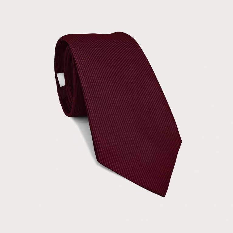 Silk necktie, burgundy