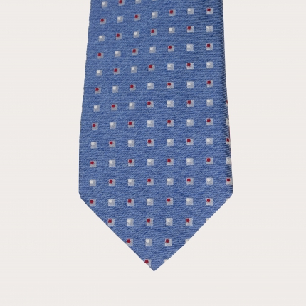Cravate bleu clair avec motif géométrique