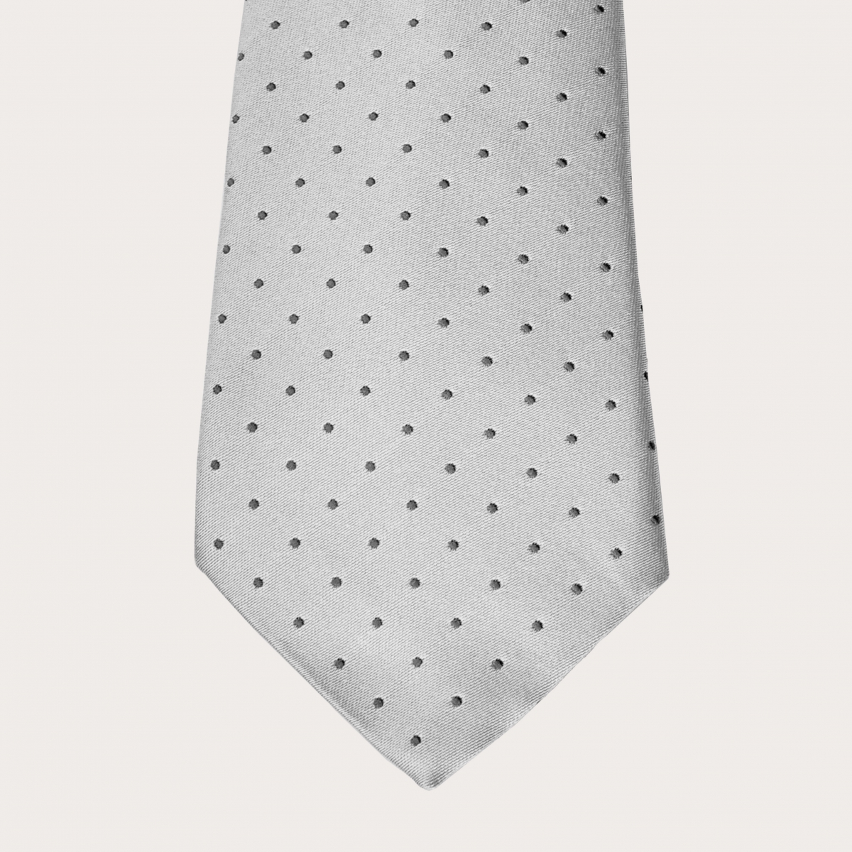 Brucle Seiden Krawatte punktedesign grau