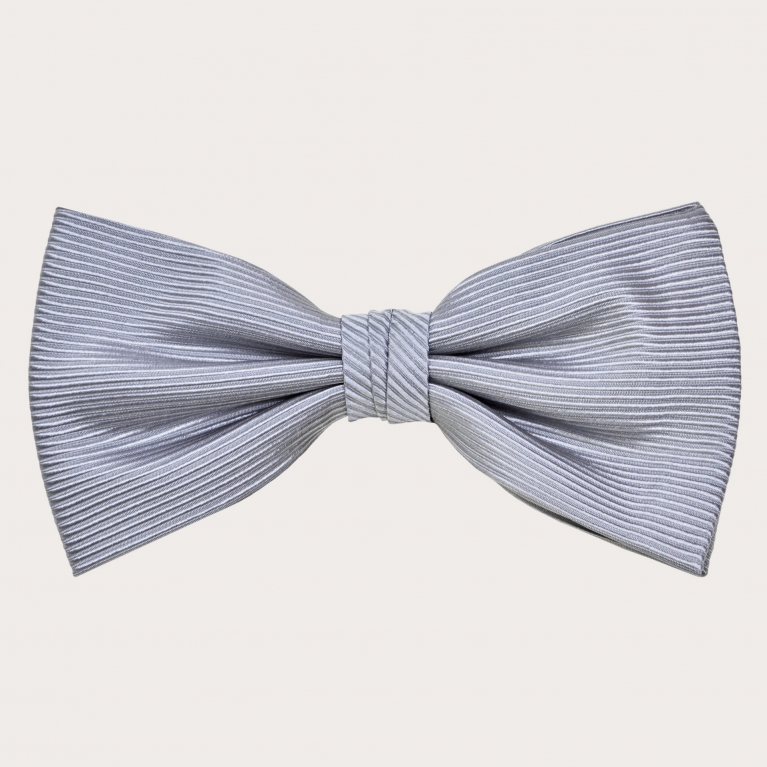 Silk Pre-tied Bow Tie dark grey