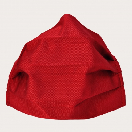 Masque filtrant rouge en soie, réutilisables