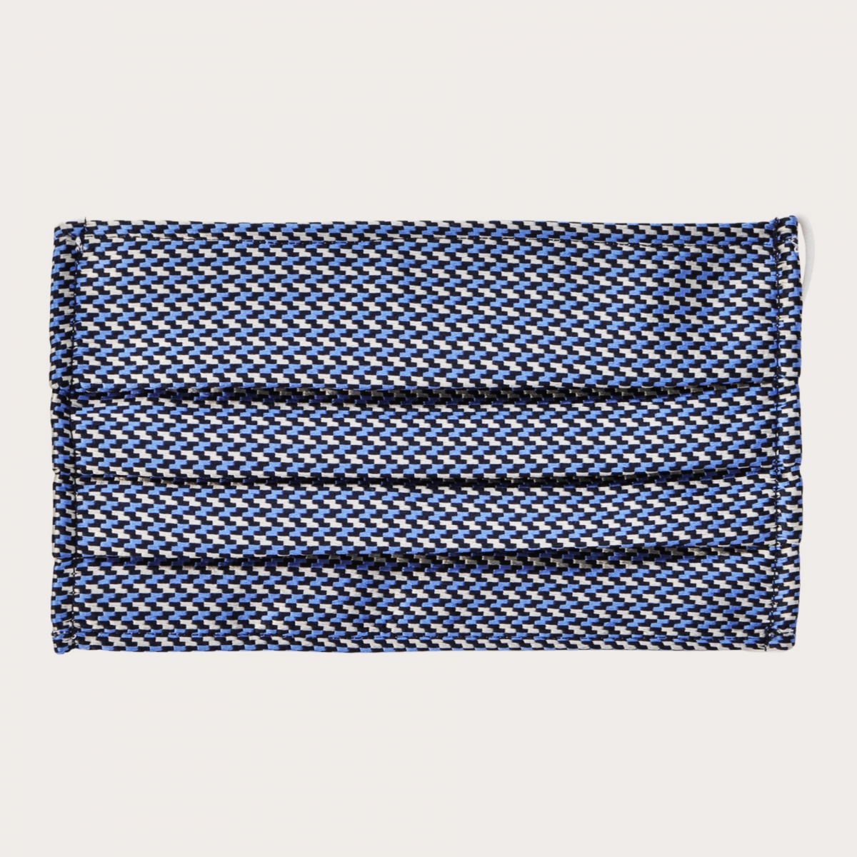 StyleMask Seidenfilter Gesichtsmaske mit geometrisches Muster in Silber und Blau