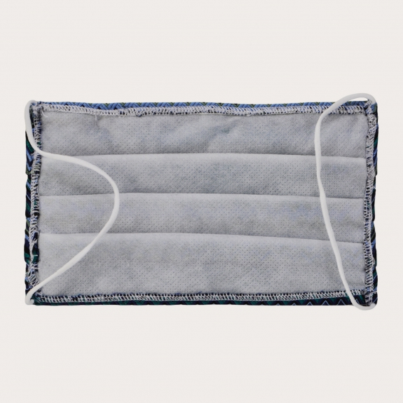 Mascarilla lavable StyleMask en seda, patrón de ondas geométricas