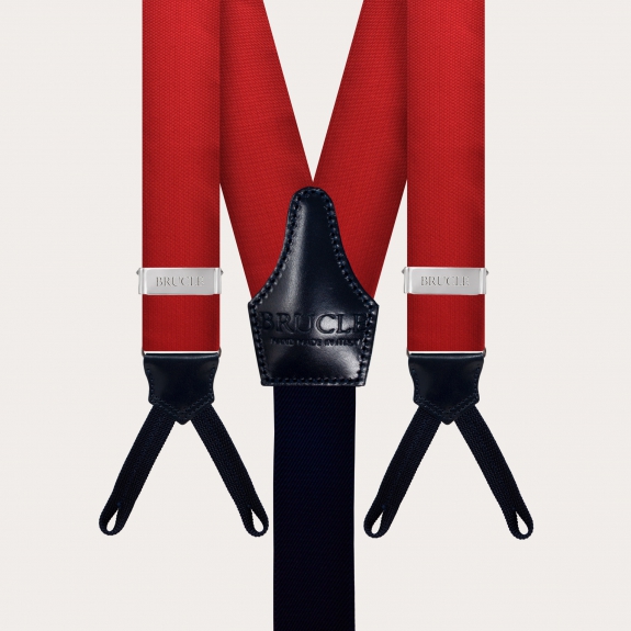 Conjunto de tirantes para hombre con y corbata en rojo