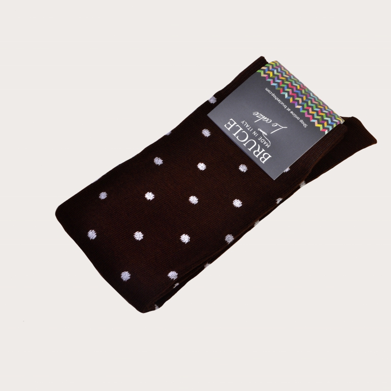 Warm socks, dotted brown