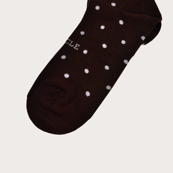 Brown polka dot winter socks