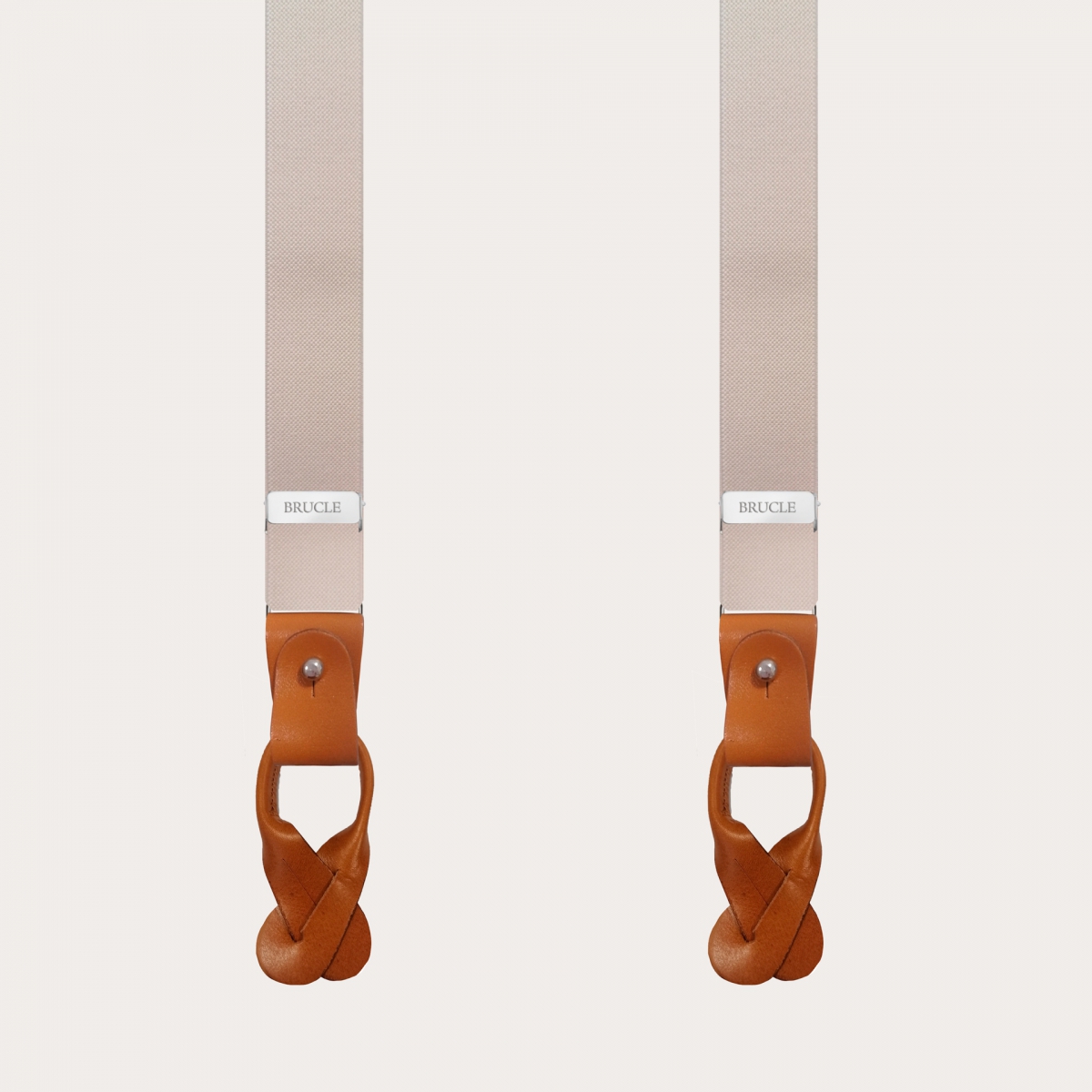 BRUCLE Y-shape elastic suspenders, beige