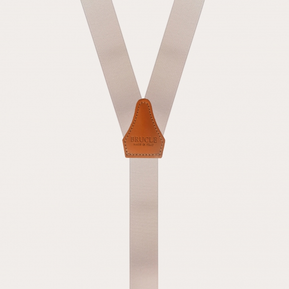 BRUCLE Elastische Hosenträger in Y-Form, beige