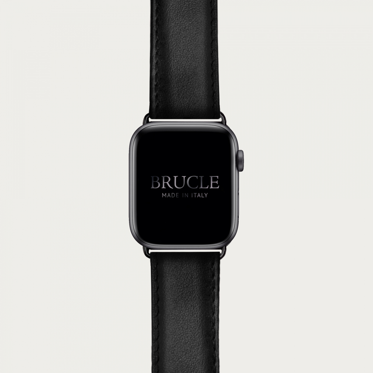 Bracelet en cuir compatible avec Apple Watch / Samsung smartwatch, noir