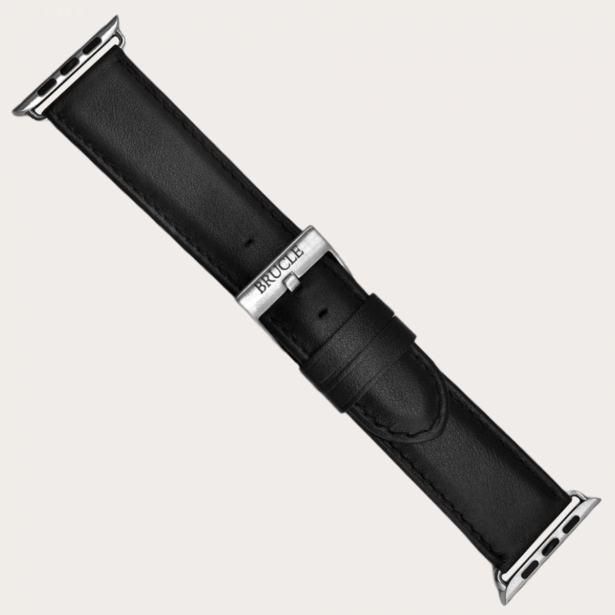 Bracelet en cuir compatible avec Apple Watch / Samsung smartwatch, noir