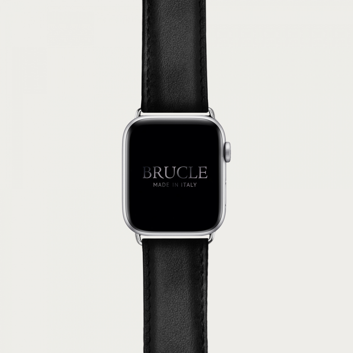 Bracelet en cuir compatible avec Apple Watch / Samsung smartwatch, noir