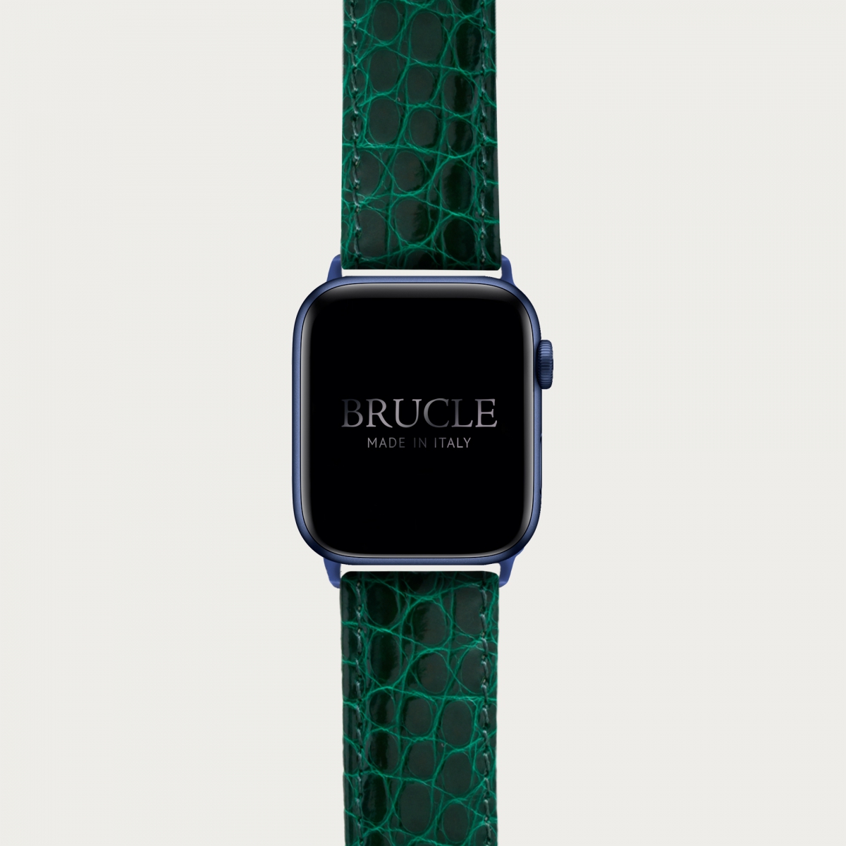 Brucle Alligator Leather Watch band compatible with Apple Watch / Samsung smartwatch, green