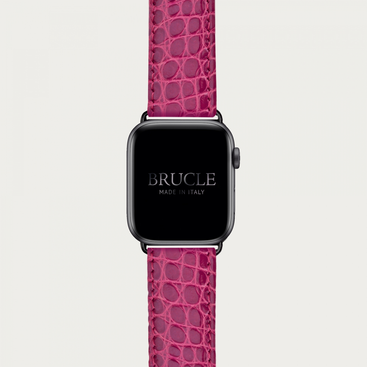 Brucle Armband kompatibel mit Apple Watch / Samsung Smartwatch, alligator rose