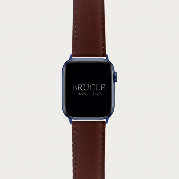 Brucle cinturino marrone scuro in pelle per orologio Compatibile con Apple Watch / Galaxy Samsung