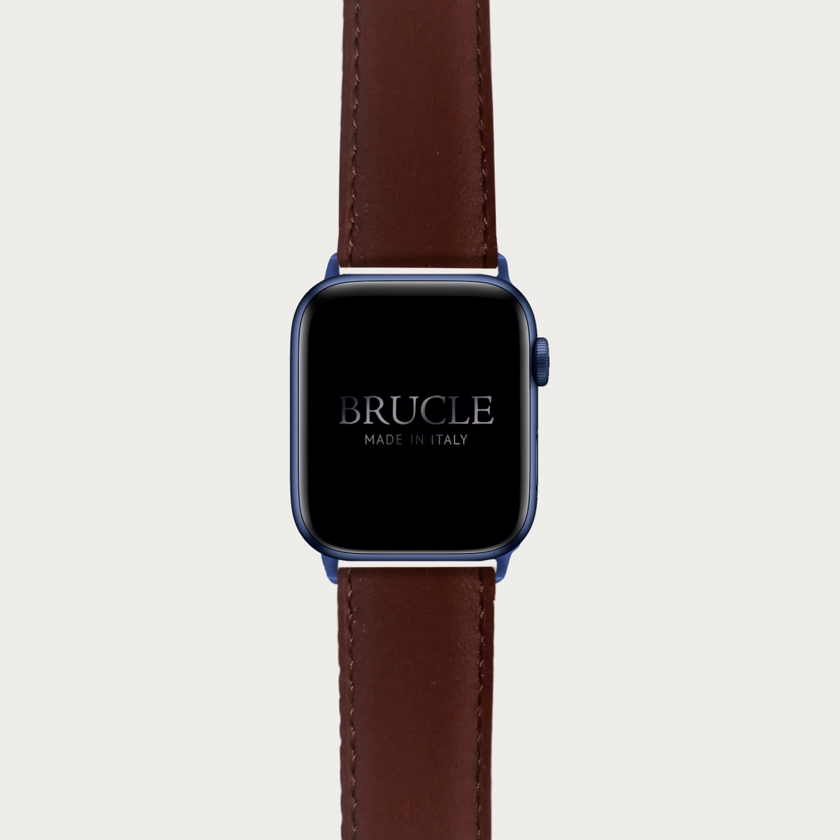 Brucle bracelet en cuir compatible avec Apple Watch / Samsung smartwatch, brun foncé