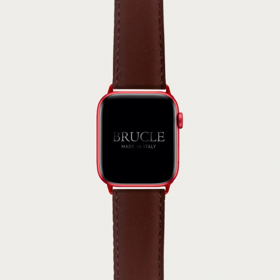 Brucle Armband kompatibel mit Apple Watch / Samsung Smartwatch, dunkelbraun