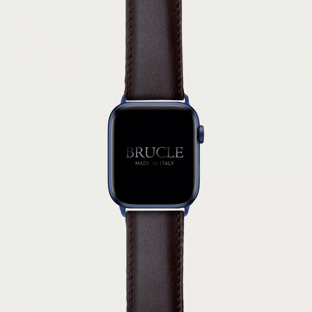 Brucle bracelet en cuir compatible avec Apple Watch / Samsung smartwatch, brun foncé
