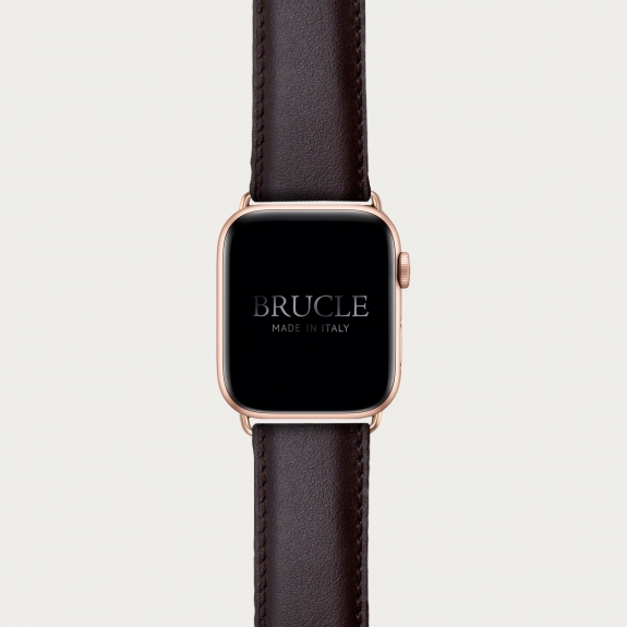 Brucle Leather Watch band compatible with Apple Watch / Samsung smartwatch, brown