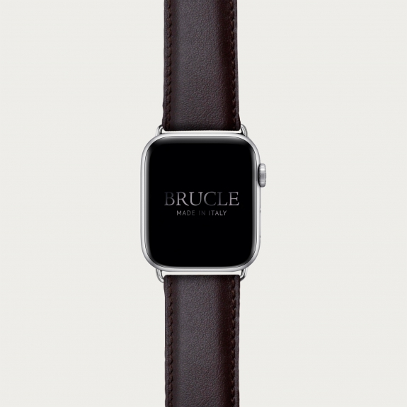 Brucle Leather Watch band compatible with Apple Watch / Samsung smartwatch, brown