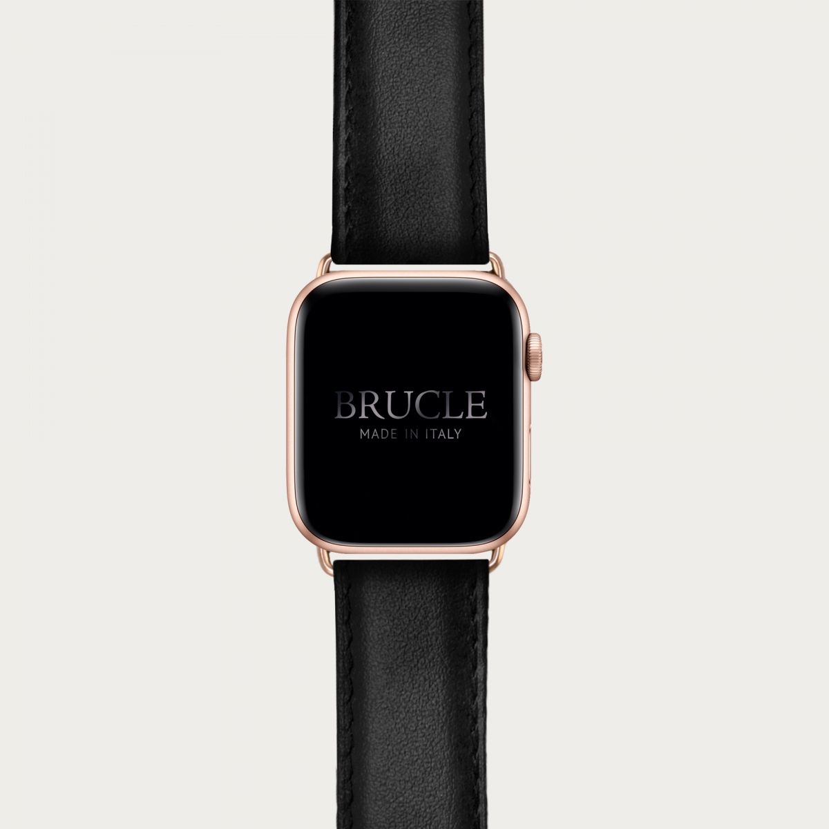 Cinturino nero in pelle per orologio Compatibile con Apple Watch / Galaxy Samsung
