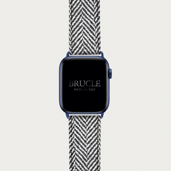 BRUCLE Armband kompatibel mit Apple Watch / Samsung Smartwatch, leder mit tartan-print