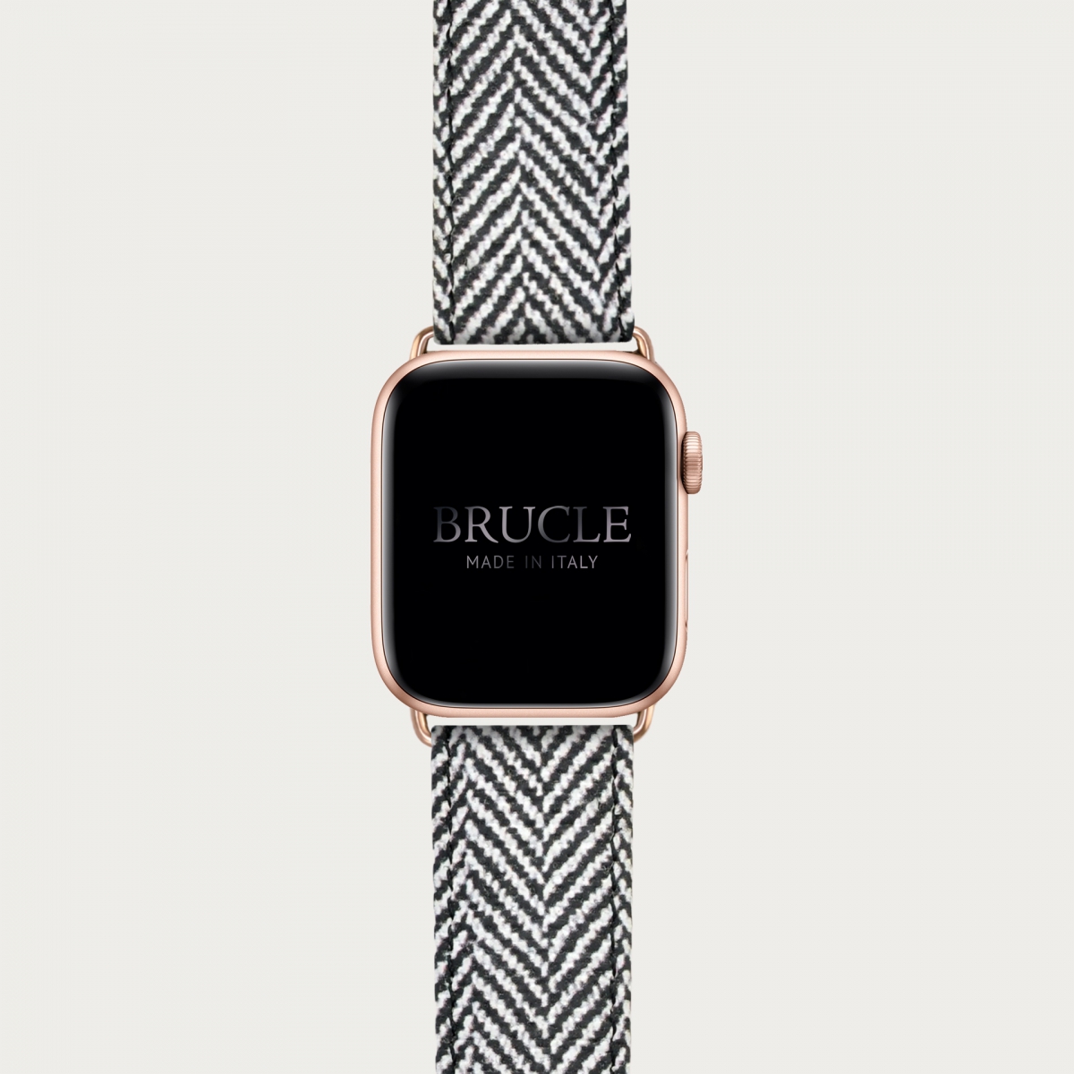 BRUCLE Armband kompatibel mit Apple Watch / Samsung Smartwatch, leder mit tartan-print