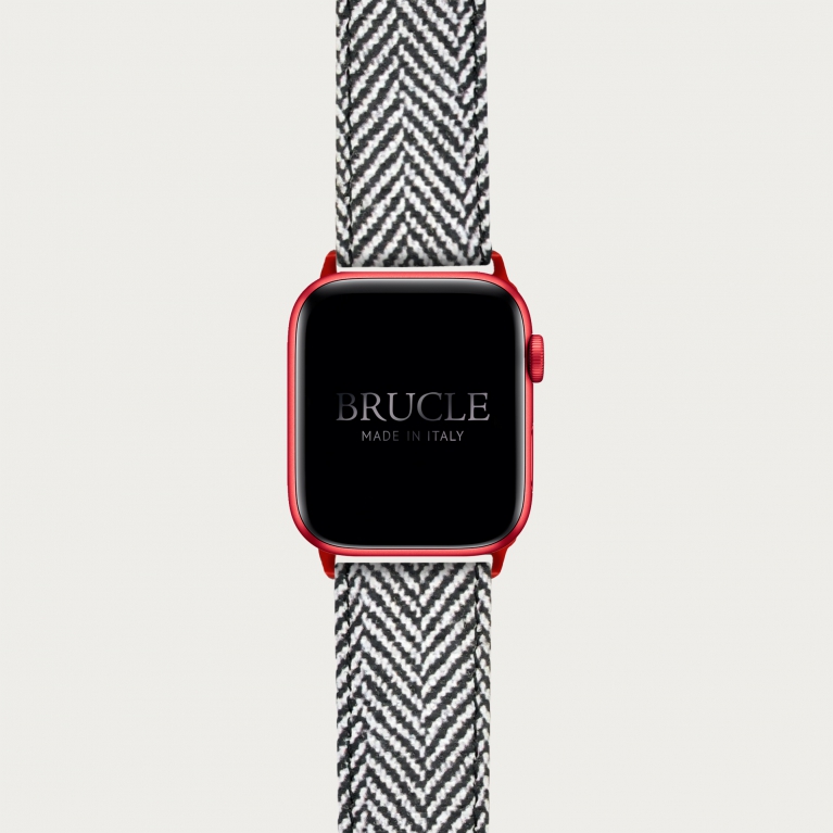 Correa de reloj compatible con Apple Watch / Samsung smartwatch, estampado patrón de espina de pescado