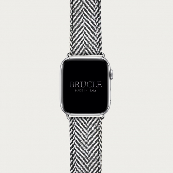 BRUCLE Armband kompatibel mit Apple Watch / Samsung Smartwatch, leder mit tartan-print