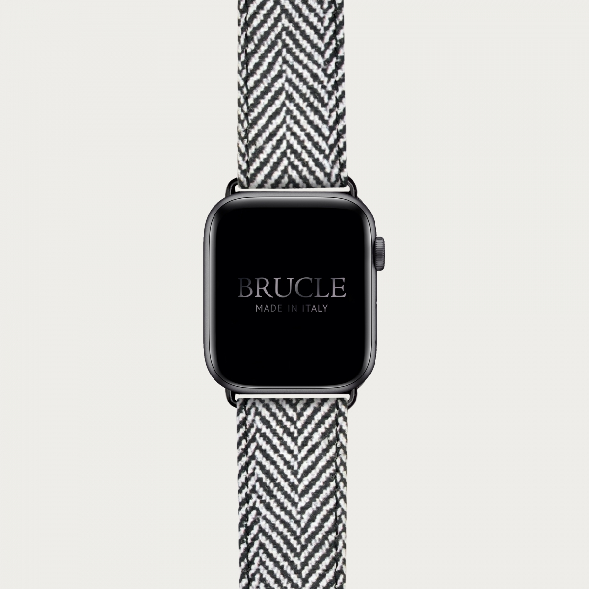 BRUCLE Armband kompatibel mit Apple Watch / Samsung Smartwatch, leder mit tartan-print