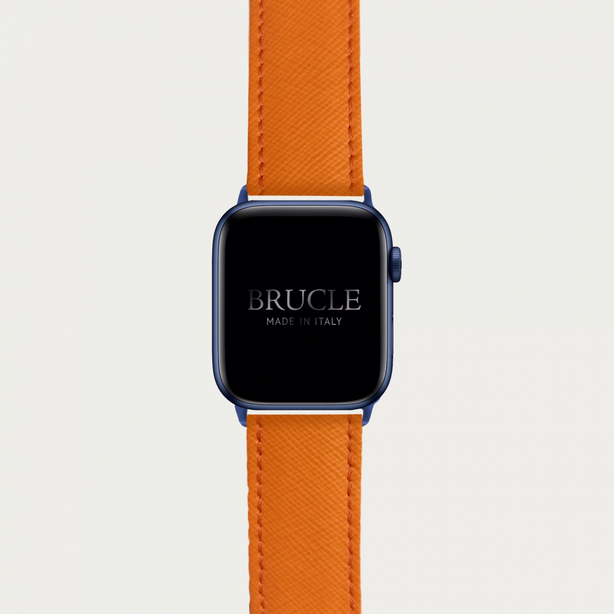 Correa de reloj compatible con Apple Watch / Samsung smartwatch, naranja Saffiano