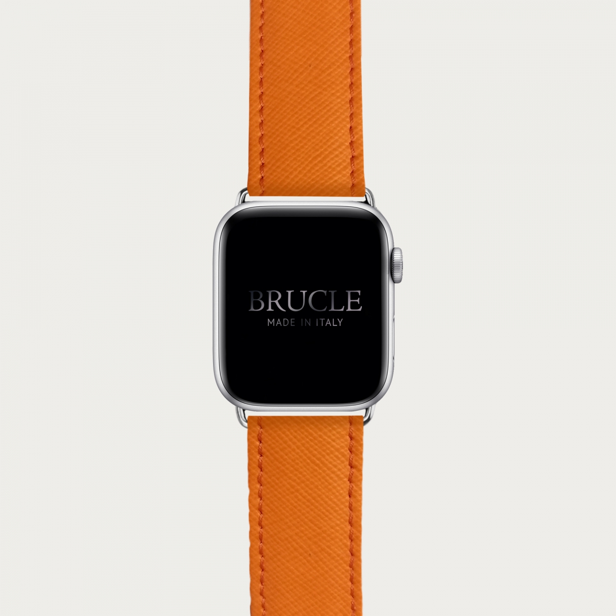 Correa de reloj compatible con Apple Watch / Samsung smartwatch, naranja Saffiano