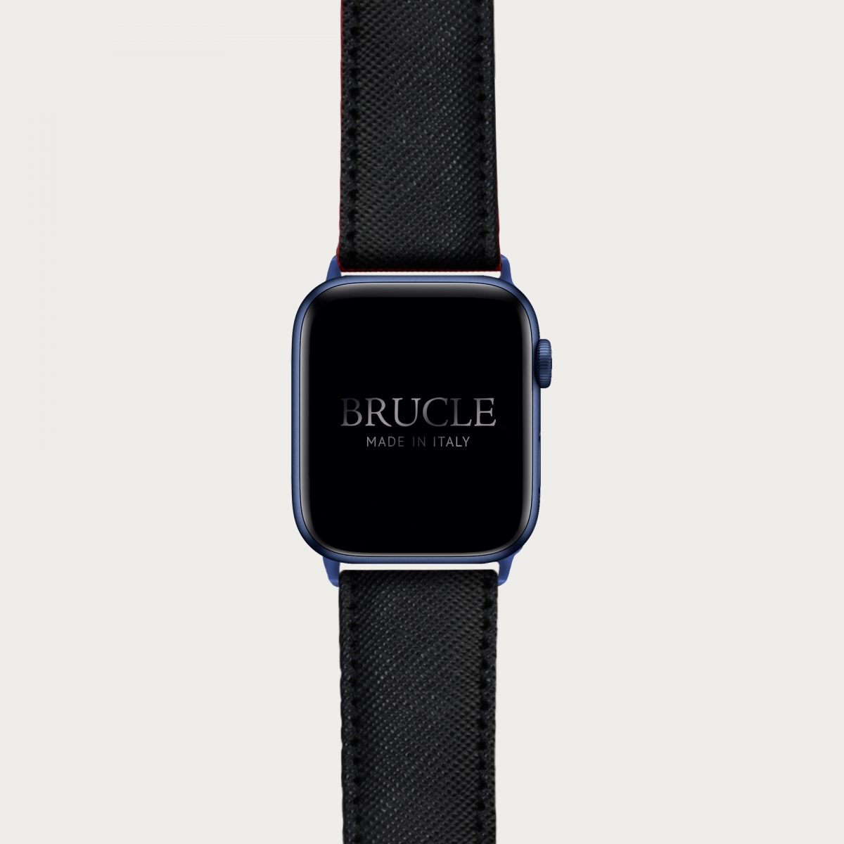 Correa de reloj compatible con Apple Watch / Samsung smartwatch, negro Saffiano