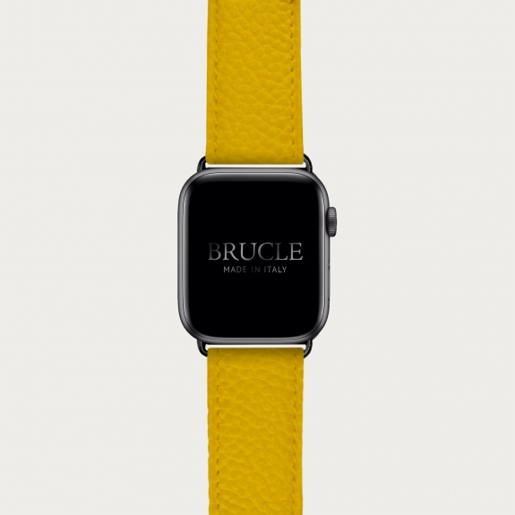Correa de reloj compatible con Apple Watch / Samsung smartwatch, estampado amarillo