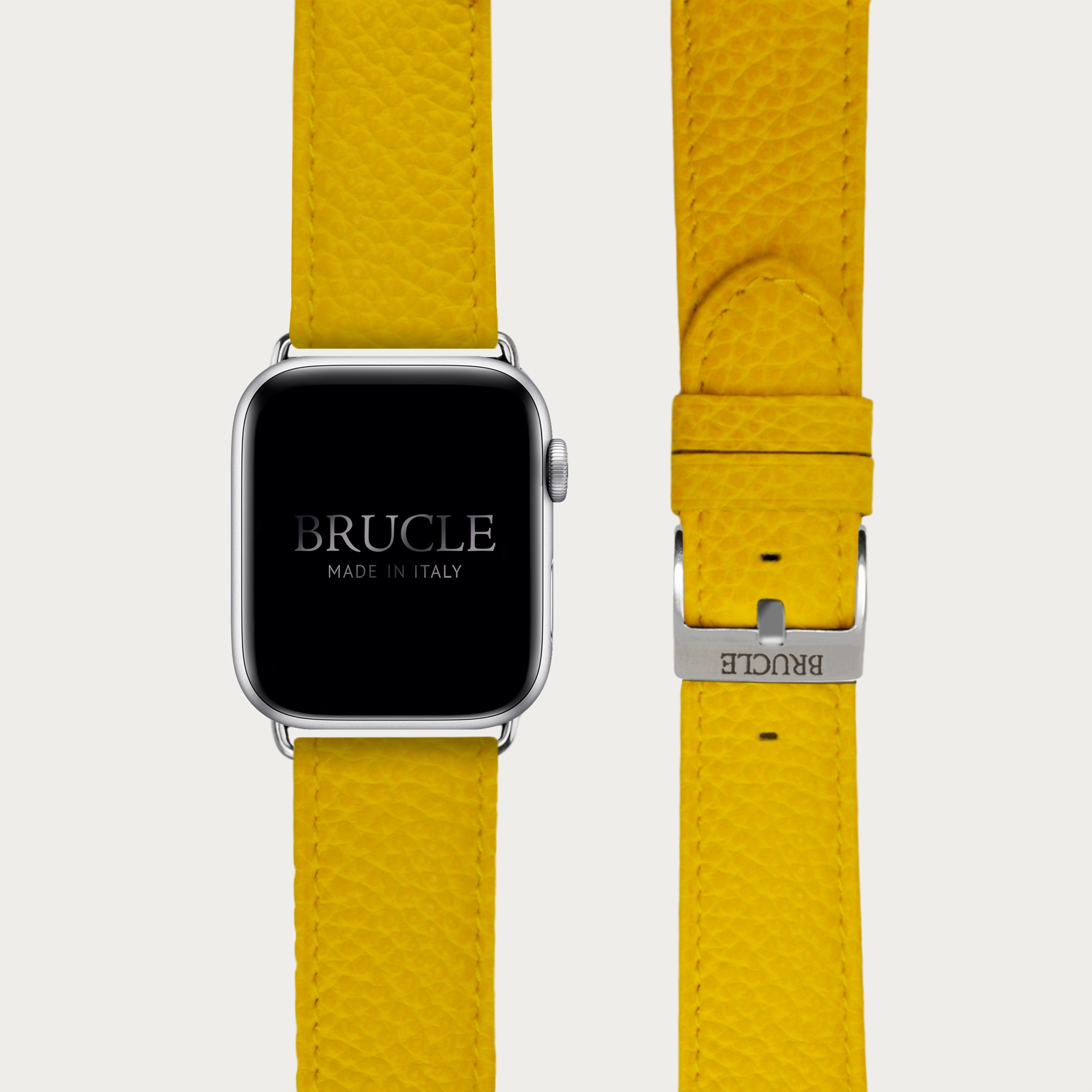 Cinturino giallo in pelle stampa dollaro per orologio, Apple Watch e  Samsung Galaxy Watch - BRUCLE