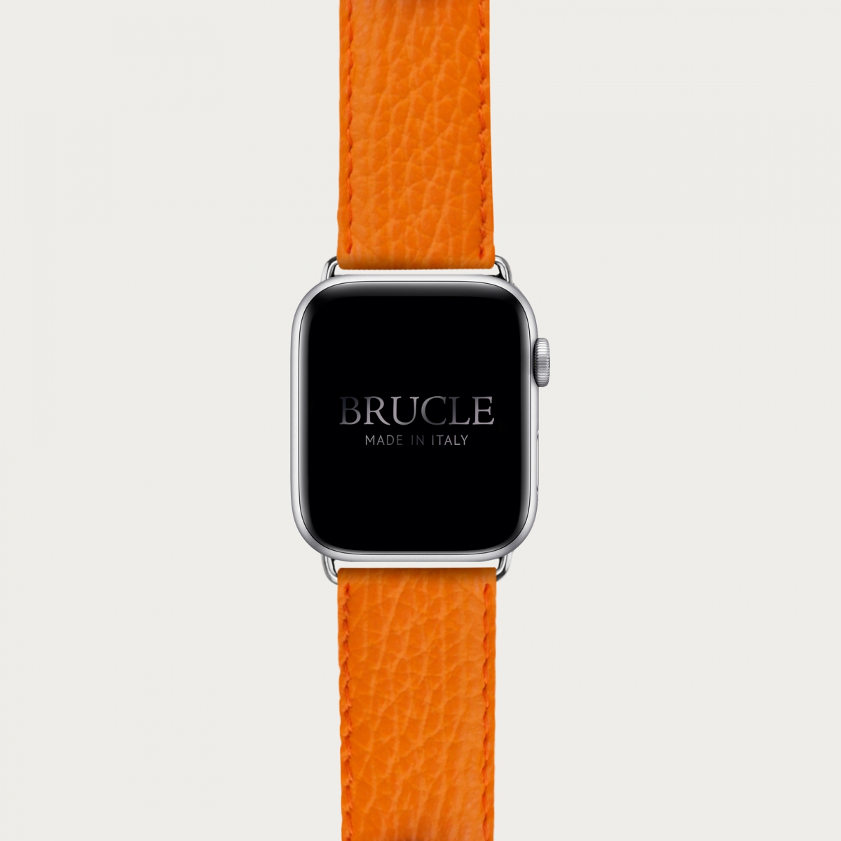 Bracelet en cuir pour montre, Apple Watch et Samsung smartwatch, imprimé orange